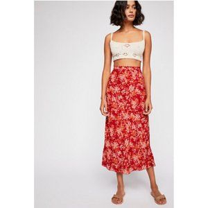 Kendall Midi Skirt in "Chili Combo"